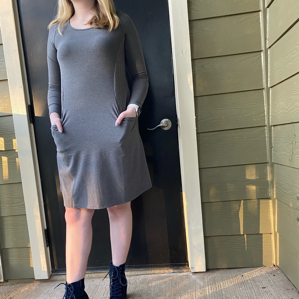 Super Soft Gray Dress with Pockets